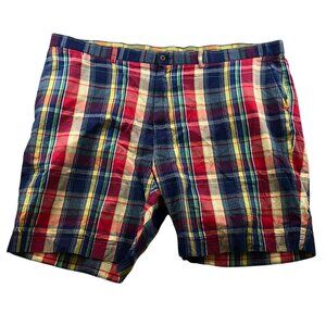 Polo Ralph Lauren Mens Prospect Shorts Size 52 Big Plaid Casual Retro